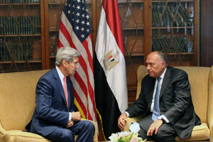 John Kerry meets with Egyptian Foreign Minister Sameh Shoukry