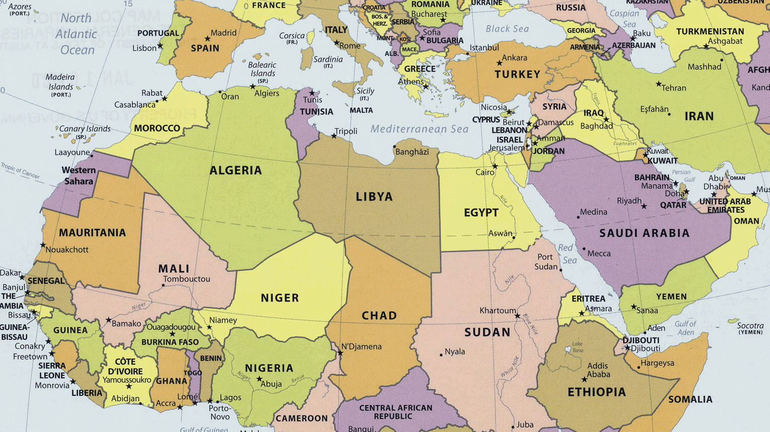 North Africa and the Middle East.