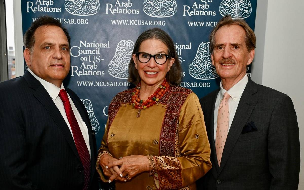 NCUSAR EVP Patrick Mancino, Hostess and NCUSAR Board Member Paige Peterson and NCUSAR Chairman of the Board John Pratt