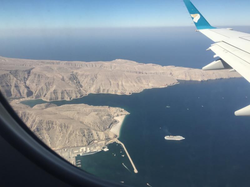 We flew to the Musandam Peninsula, the northernmost outpost of Oman, from Muscat.